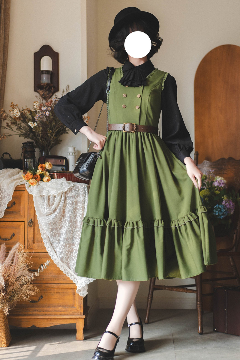 Retro Waist Cinching Blouse