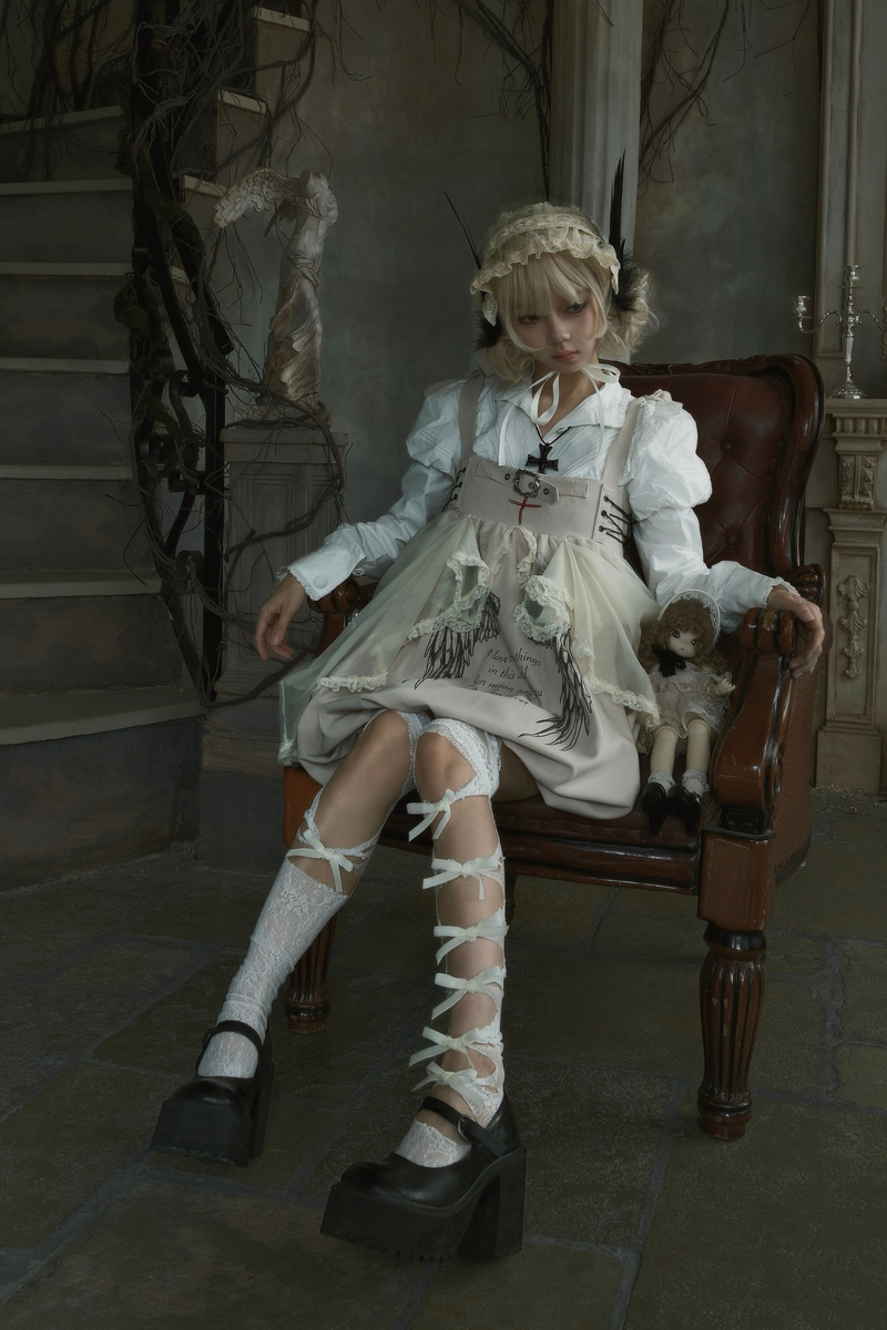 Gothic Balloon Suspender Dress