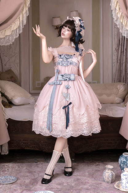 Sweet Chinese-style Suspender Dress
