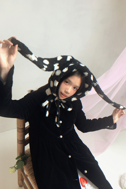 Polka Dot Lamb Wool Hat