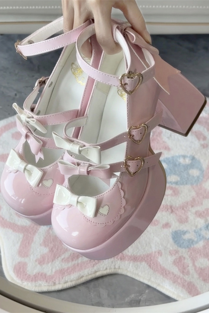 Biscuit Lolita Ribbon Shoes