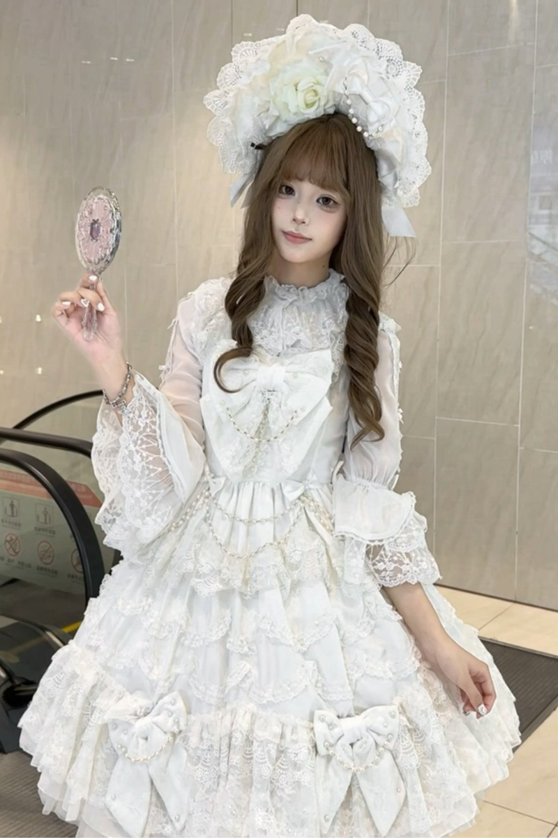 Sweet Ribbon Chiffon Lolita Blouse