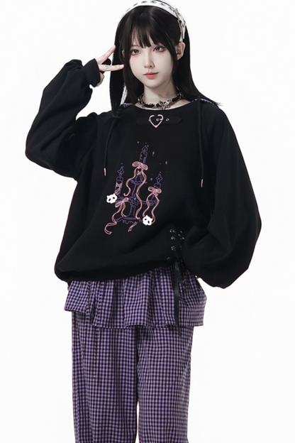 Academy Purple Hooded Sweatshirt + Tops + Skirt + Pants + Leg Cover