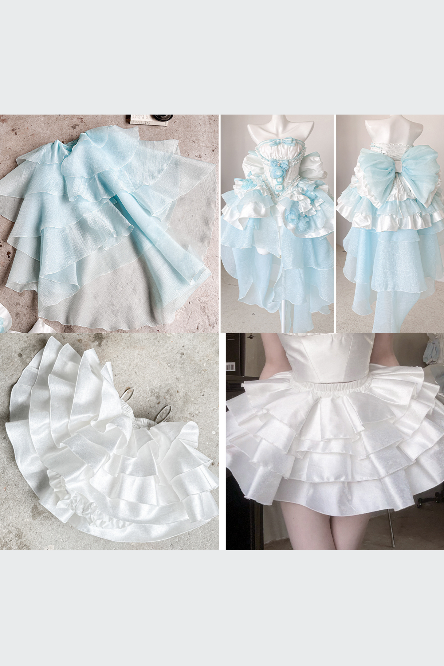 [pre-order] Paraiba Tourmaline Rose Long Tail Beauty Dress Set