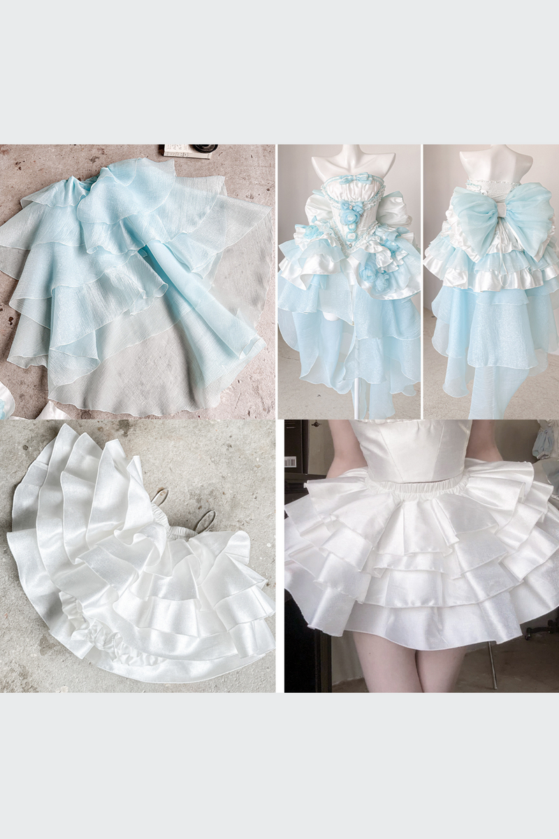 [pre-order] Paraiba Tourmaline Rose Long Tail Beauty Dress Set
