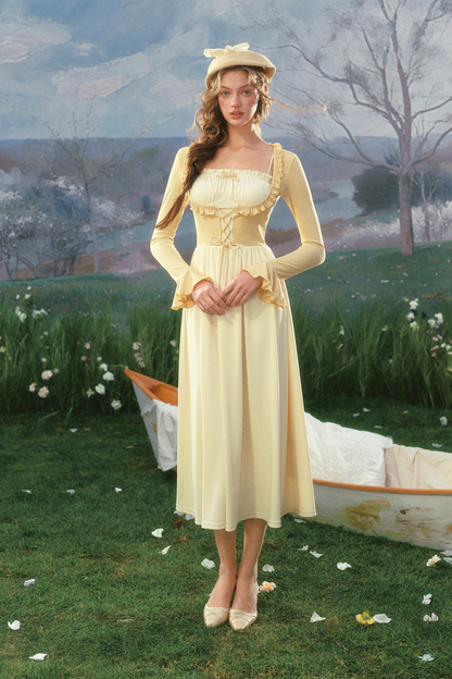 Lace Color Blocking Dress