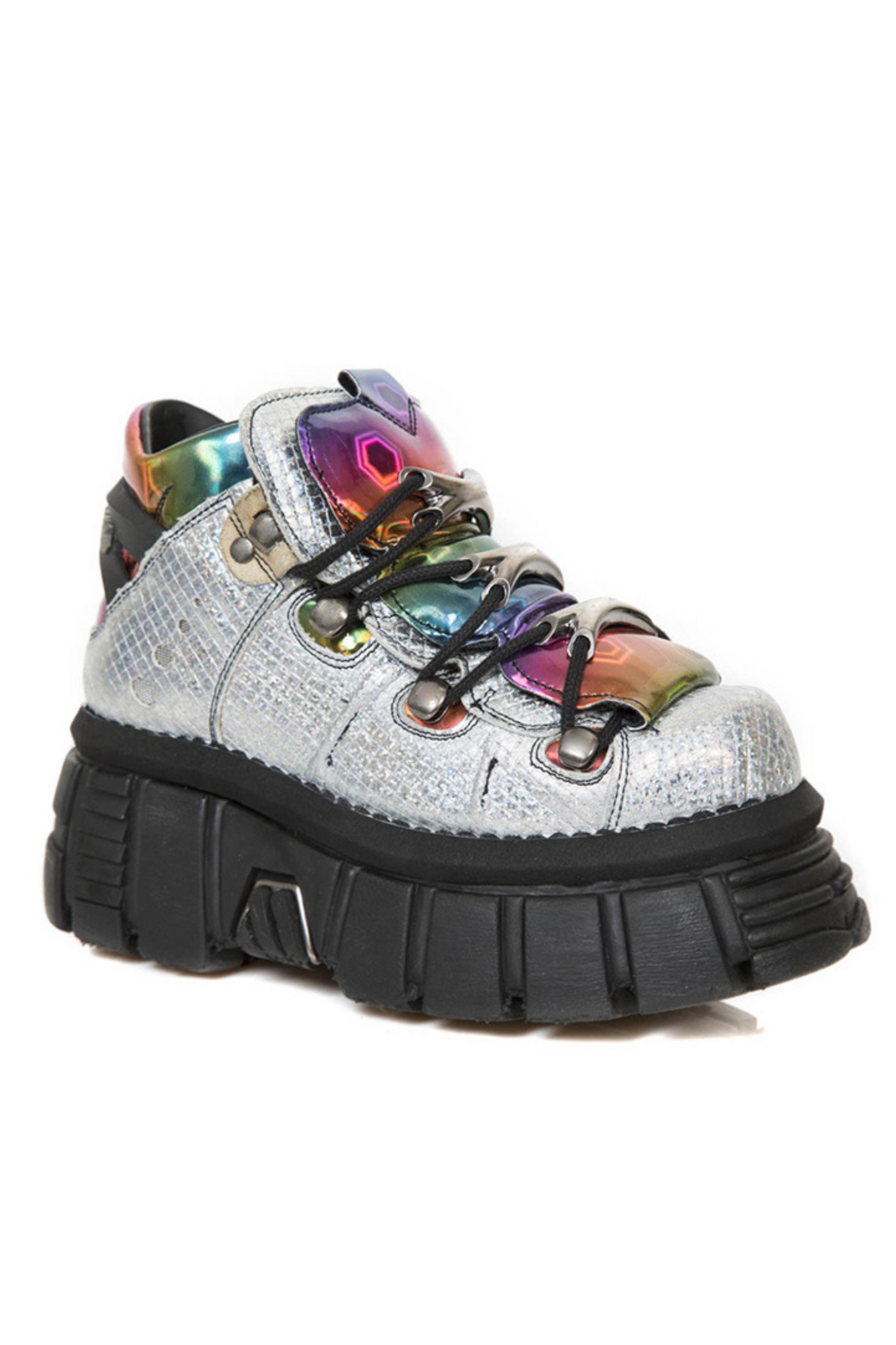 Colorful Metallic Design Shoes