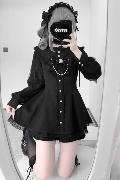 Jirai Sweetheart Peplum Top + Shorts