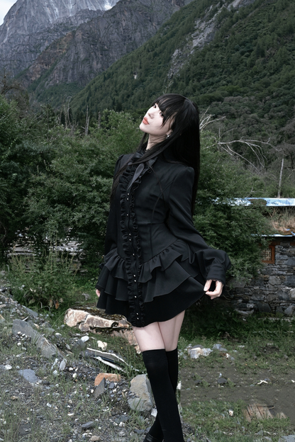 Night Visit Gothic Retro Dress