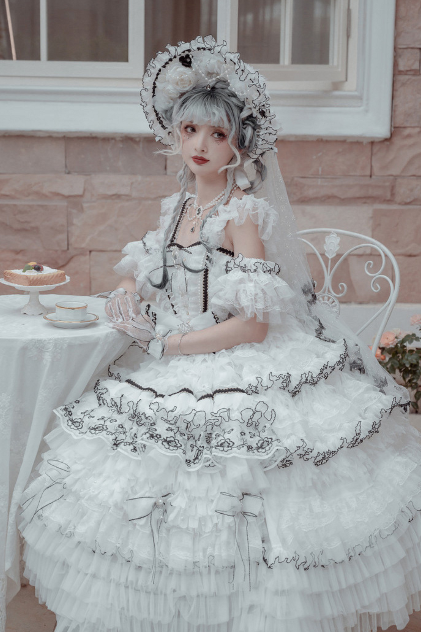 Dark Night Stars Wedding Lolita Dress