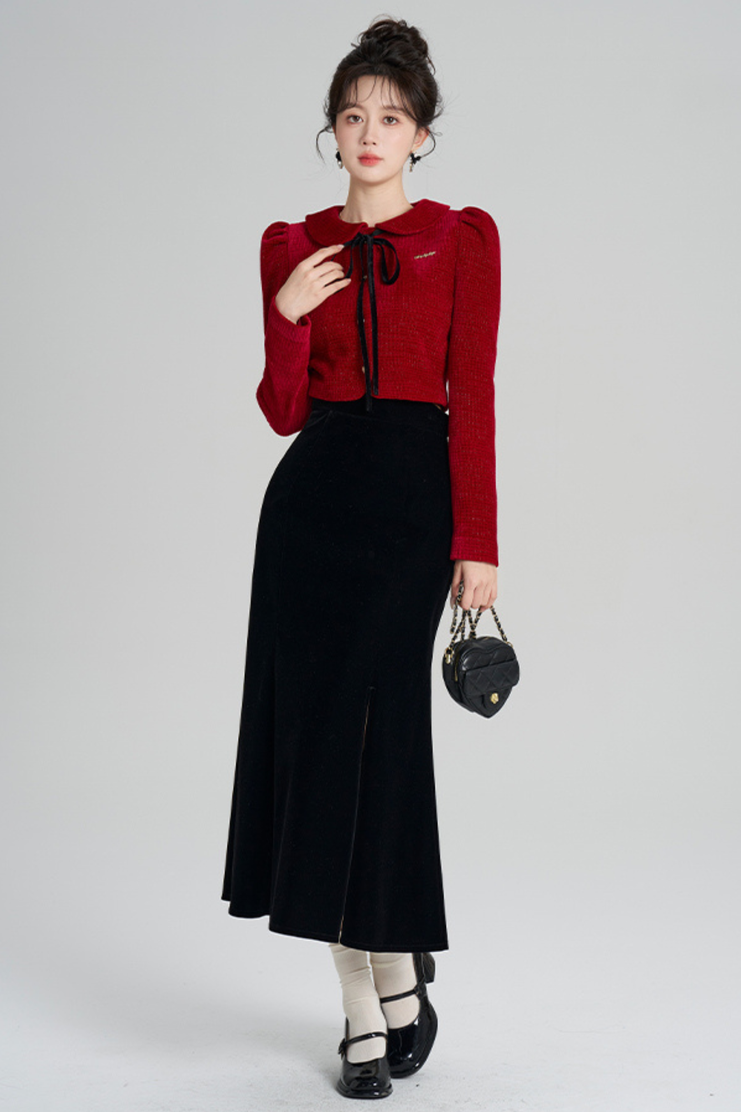French Lame Knit Top + Mermaid Skirt