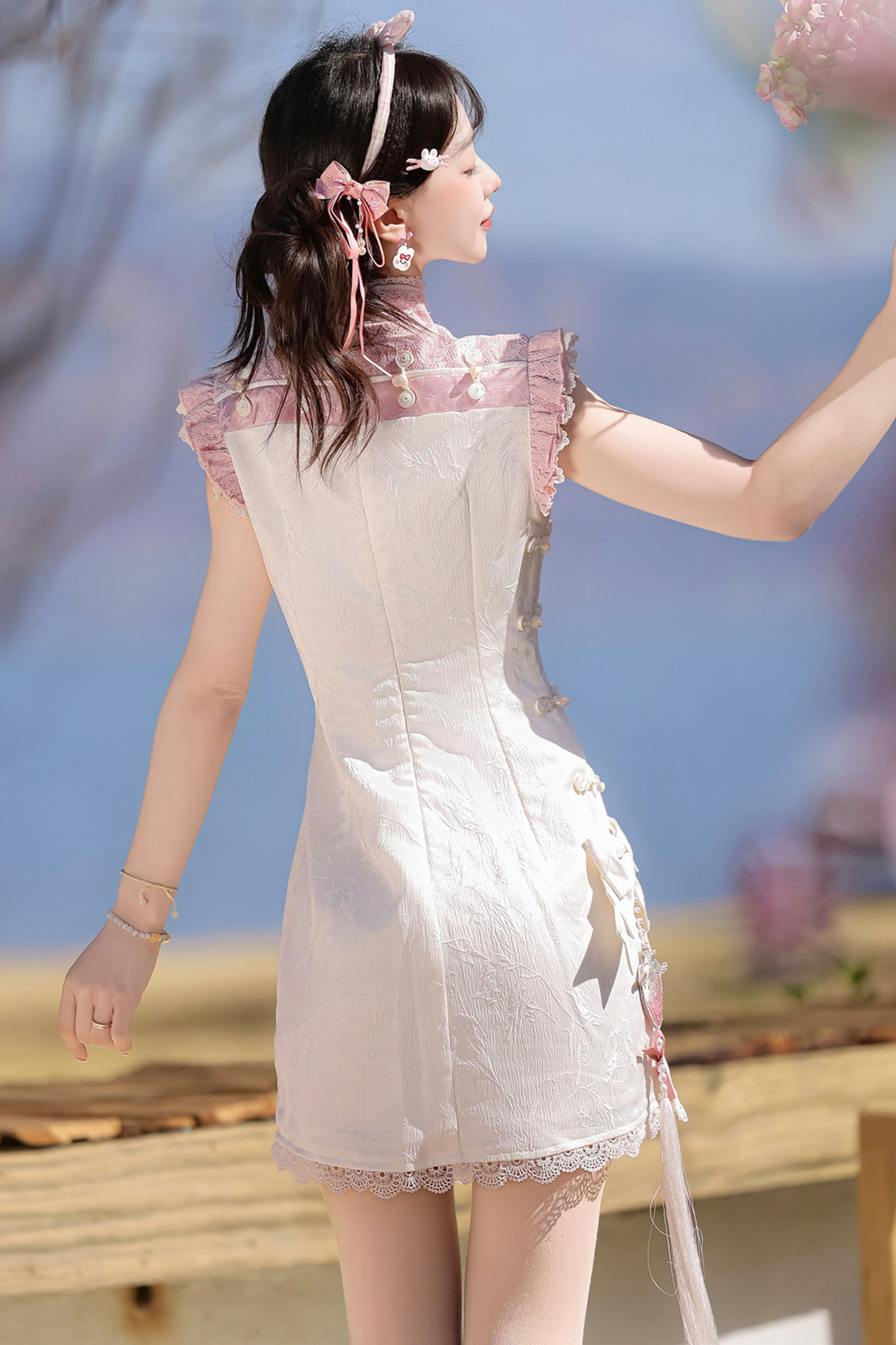 Strawberry Sweet Chinese-style Sleeveless Dress