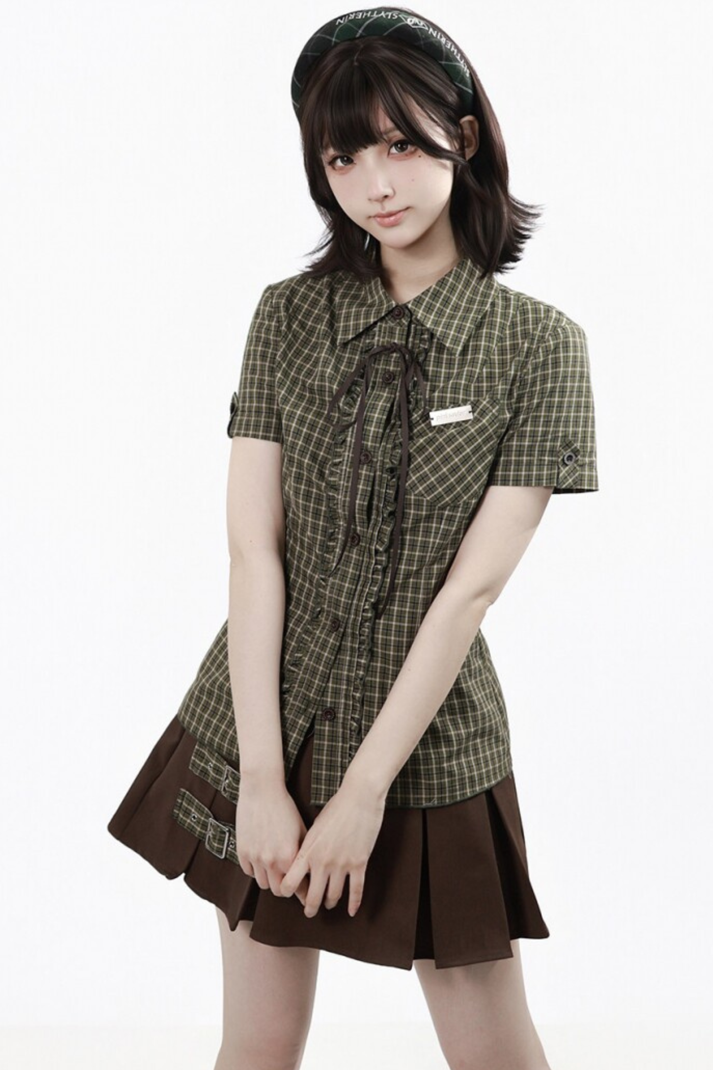 Army Girl Shirt + Vest + Skirt