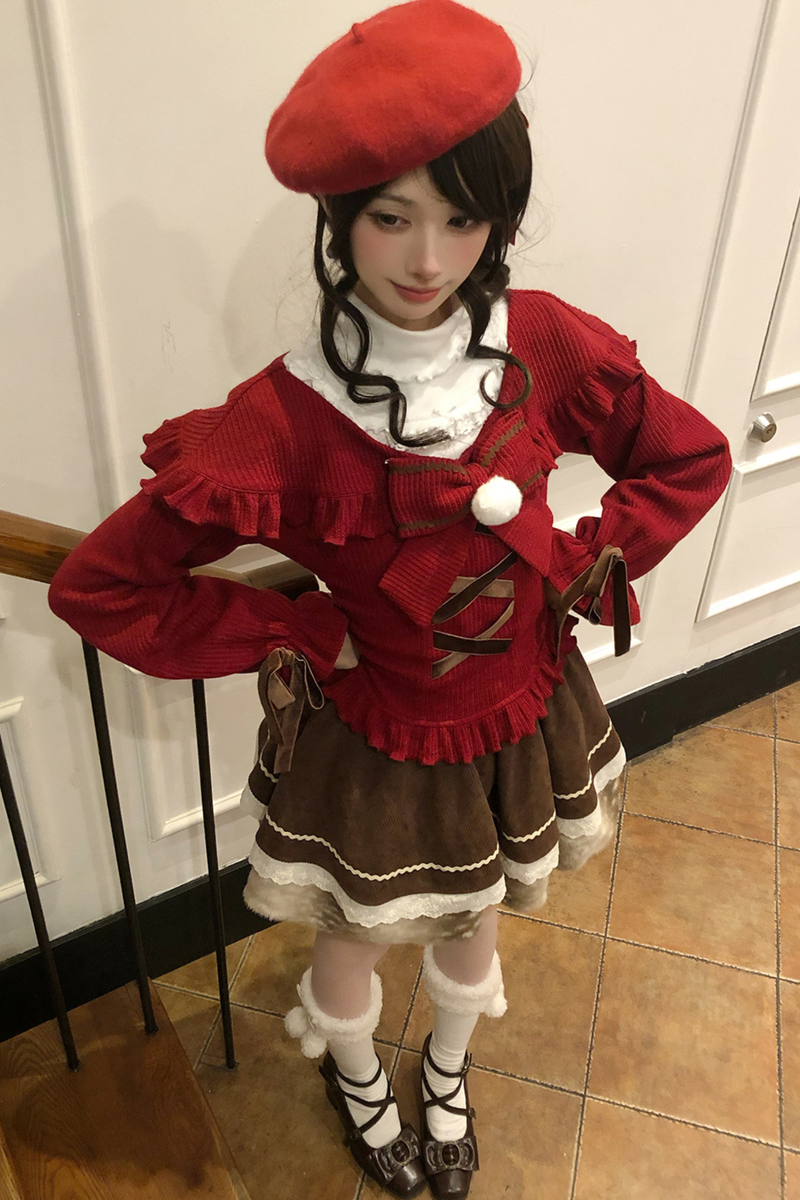 Christmas Girly Knit + Innerwear + Skirt
