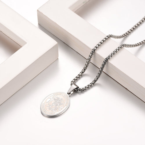 Archangel Michael Medal Pendant Necklace