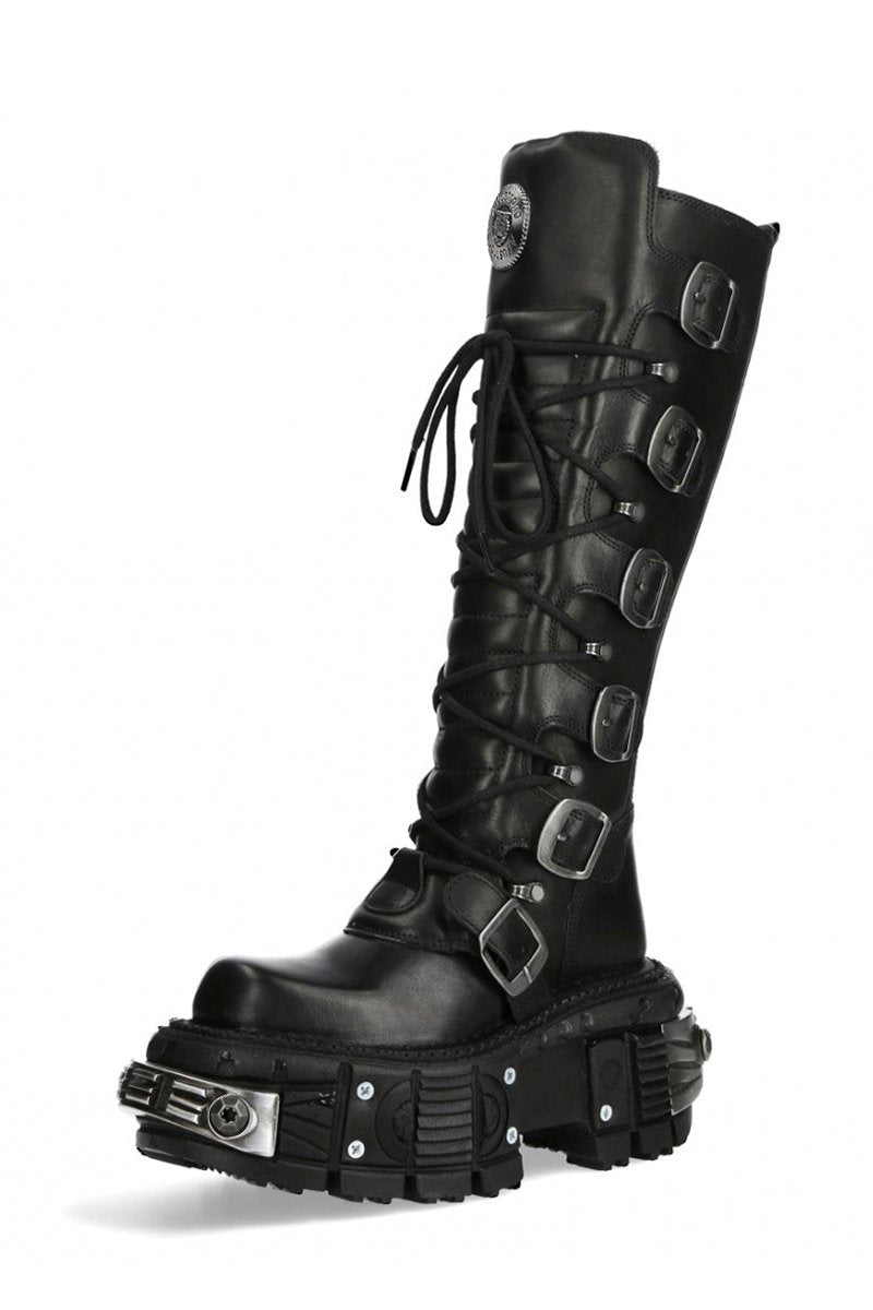 Punk Mode Metallic Design Long Boots