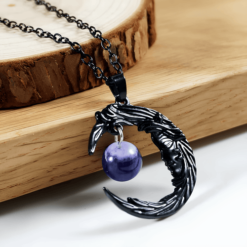 Amethyst Moonshadow Charm
