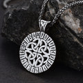 Irish Celtic Knot Necklace With Viking Runes for