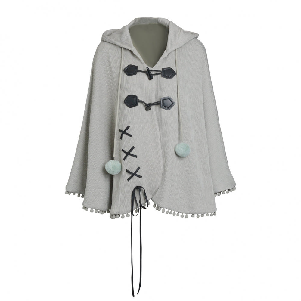 Plaid Ribbon Camisole Two Piece Jacket + Cape Coat + Skirt
