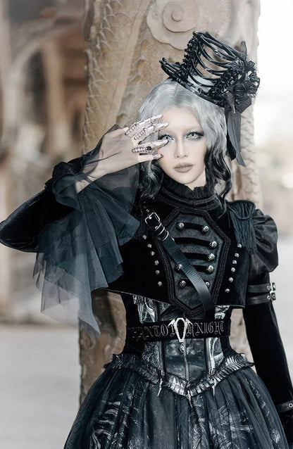 [pre-order Deadline: June 8] Phantom Knight Series Flower Veil Skeleton Hat + Mini Hat