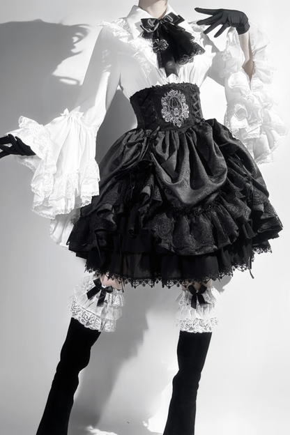 Moon River Gothic Skirt + Cape + Top + Bow