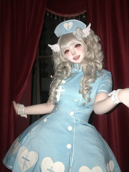 [pre-order Deadline: May 4] Heart Cross Nurse Cosplay Lolita Dress