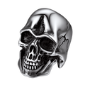 Gothic Biker Skull Stainless Steel Ring for