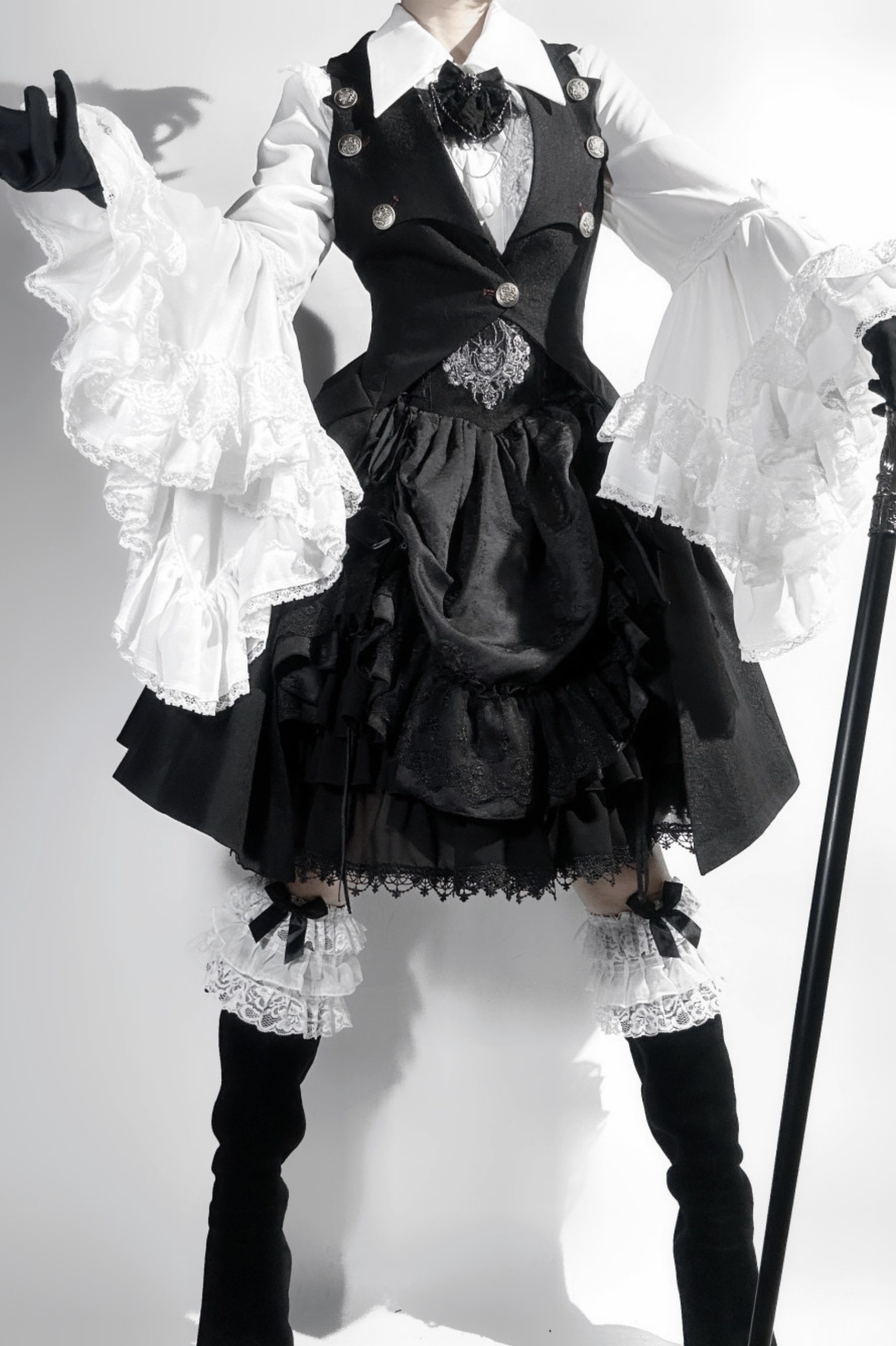 Moon River Gothic Skirt + Cape + Top + Bow