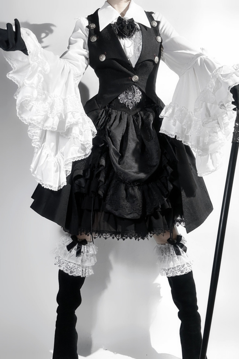 Moon River Gothic Skirt + Cape + Top + Bow