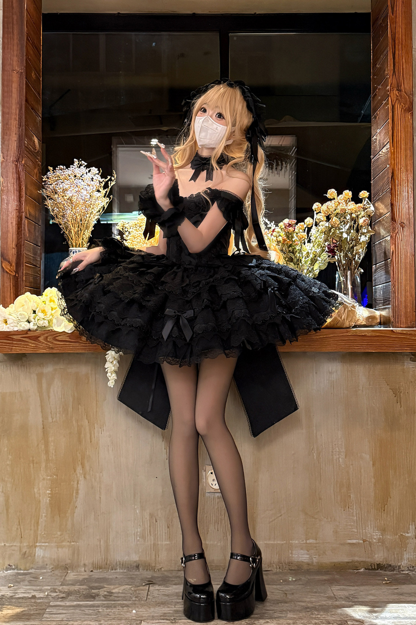 [pre-order] Princess Ballet Tiered Lolita Dress + Headband + Necklace + Sleeves + Tail