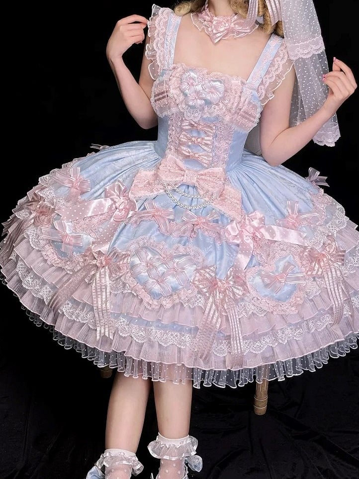 [pre-order Deadline: April 3] Pure Sweet Rose Fantasy Tiered Lolita Dress