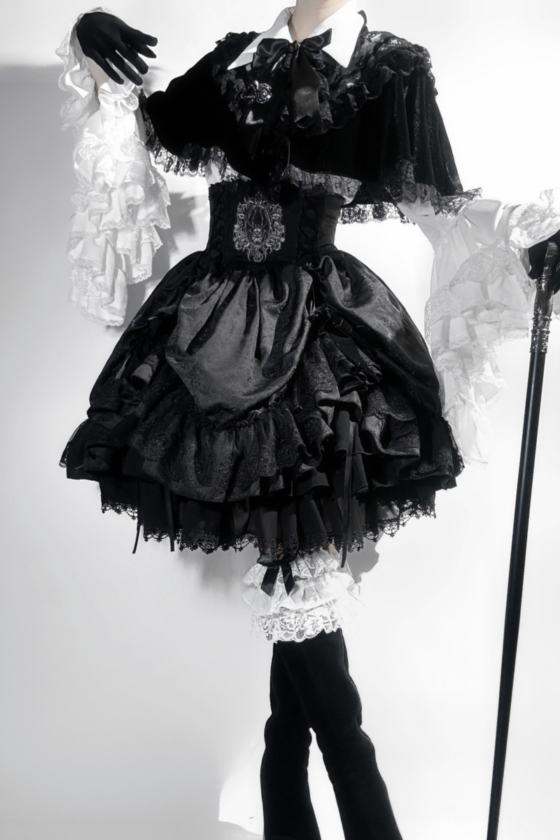 Moon River Gothic Skirt + Cape + Top + Bow