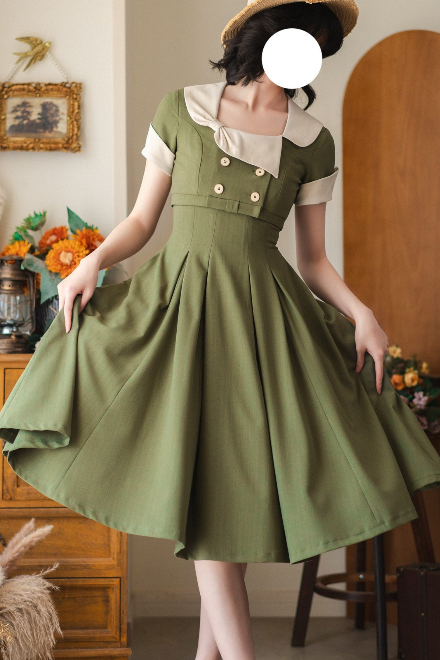 French Retro Flare Dress + Short Jacket