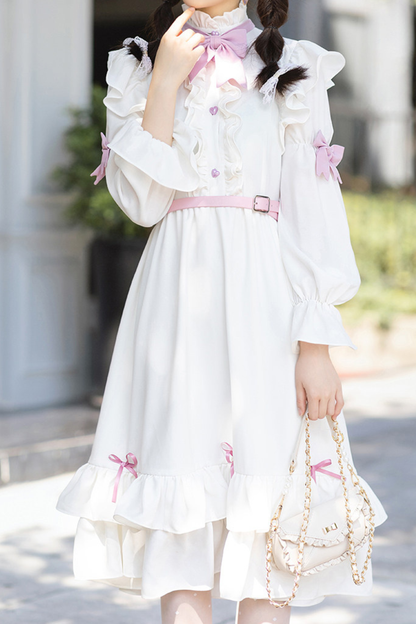 French Retro Girly Dress + Ribbon