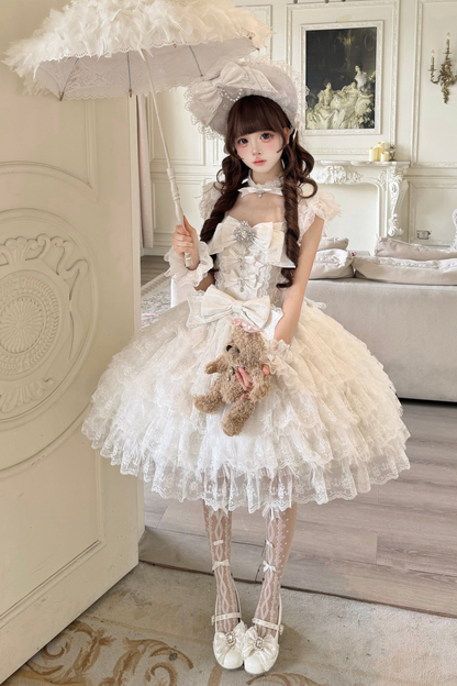 Sugar Lolita Dress + Necklace + Ribbon