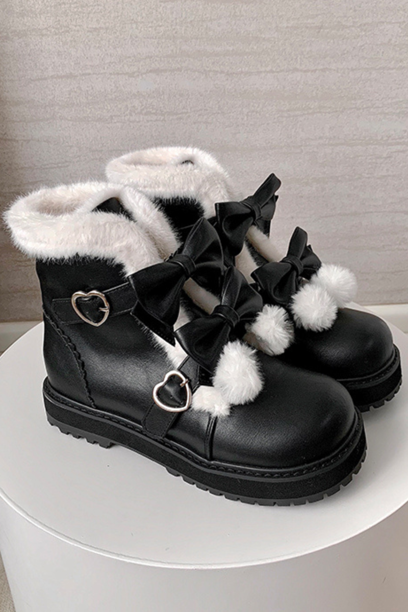 Ribbon Platform Sole Boots