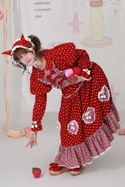 Retro Girly Dot Ribbon Dress