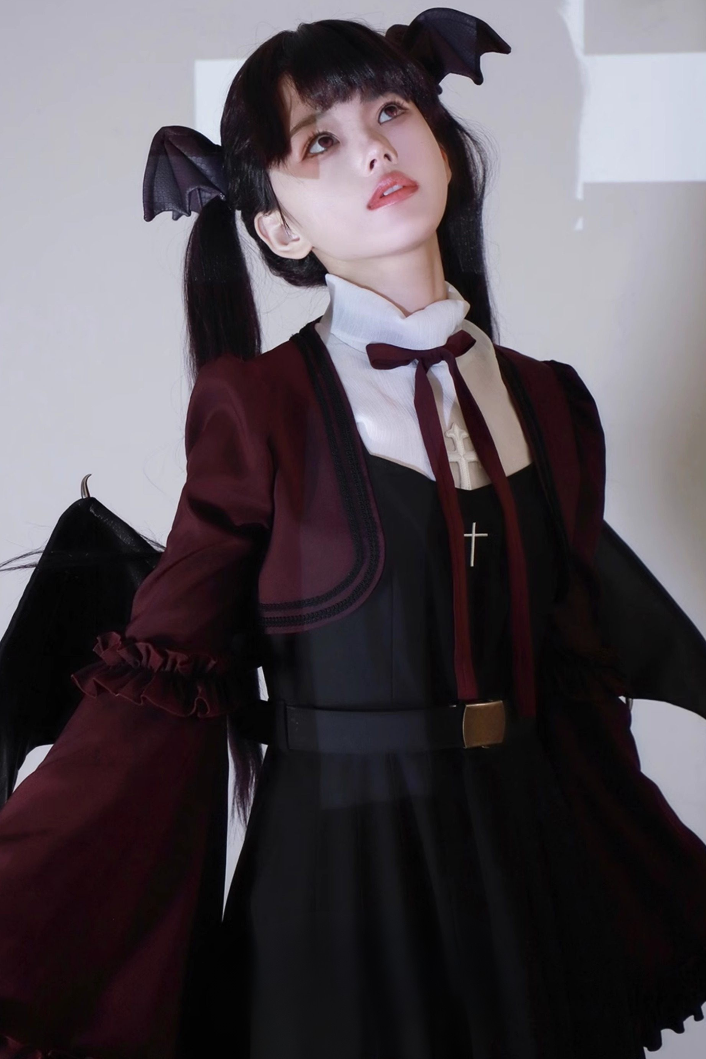 Gothic School Mantle + Top + Vest Dress