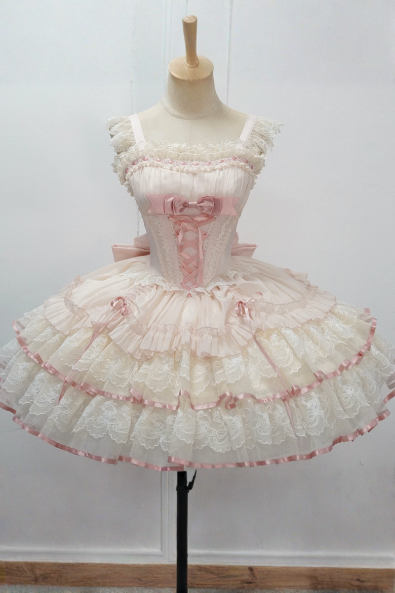 Sweet Girly Lolita Ballet Jumper Dress