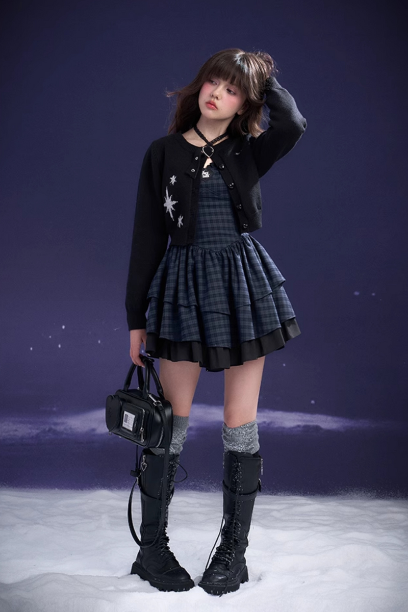 Night Princess Plaid Dress