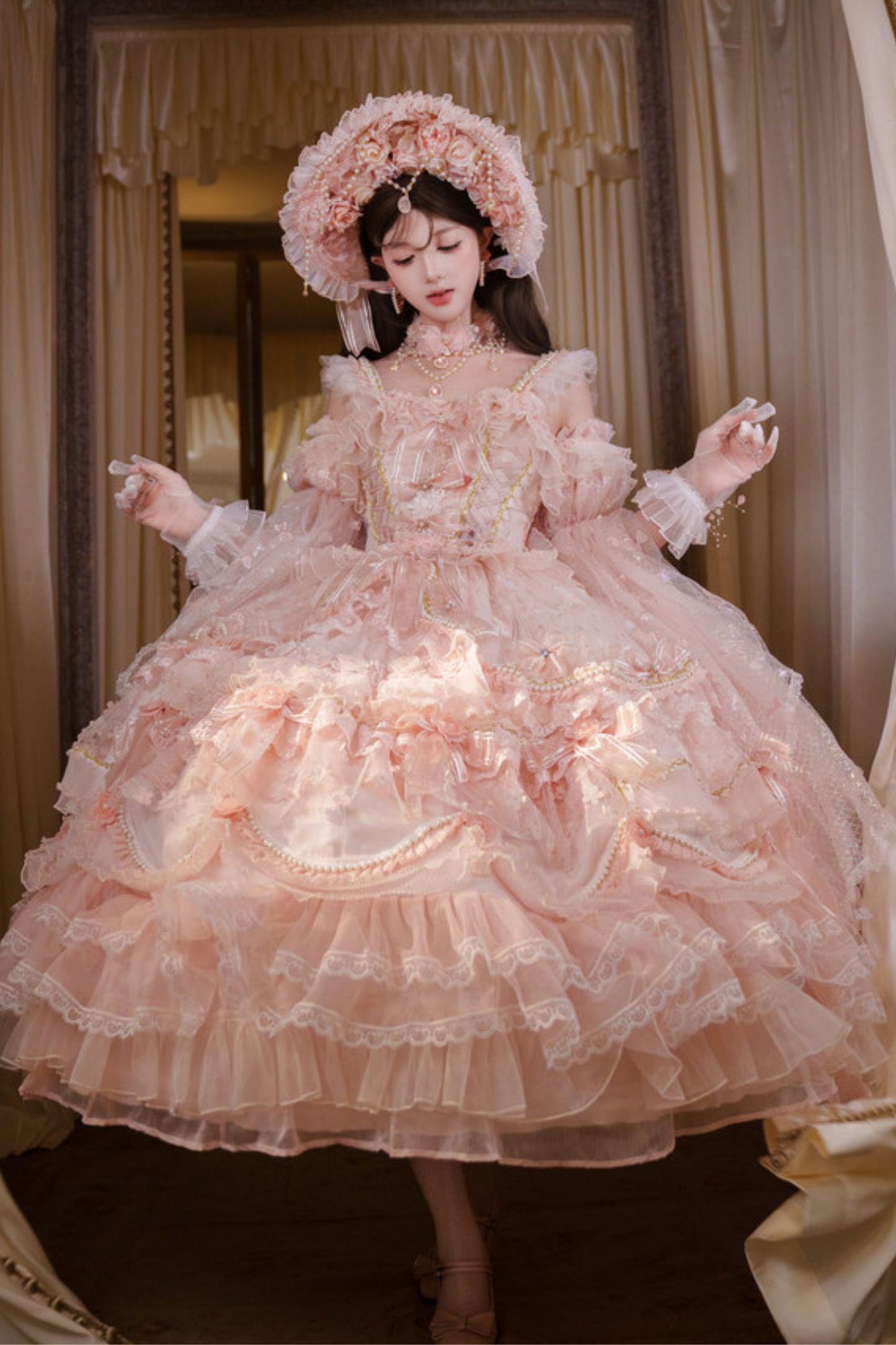 Sweet Flower Tea Party Medium Lolita Dress