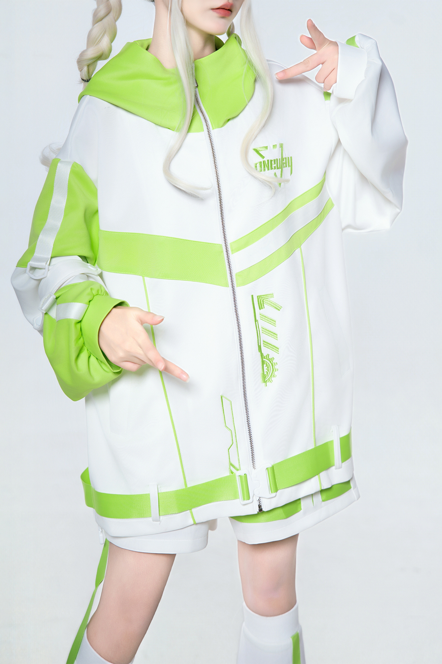 Cyber Subculture Jersey Jacket + Shorts + Leg Covers