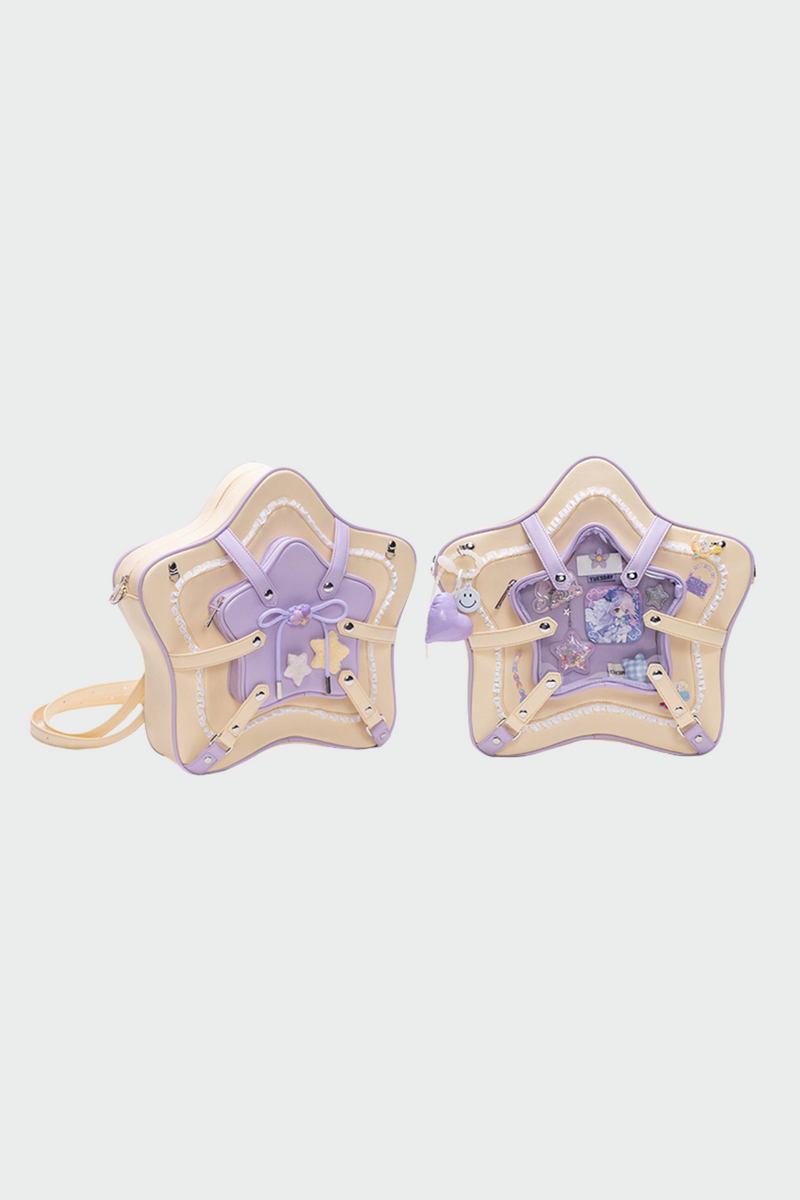 Cream Star Contrast Sweet Bag