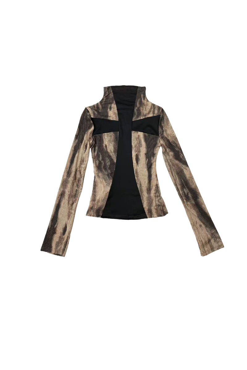 American Dark Gothic Cross High Neck Top