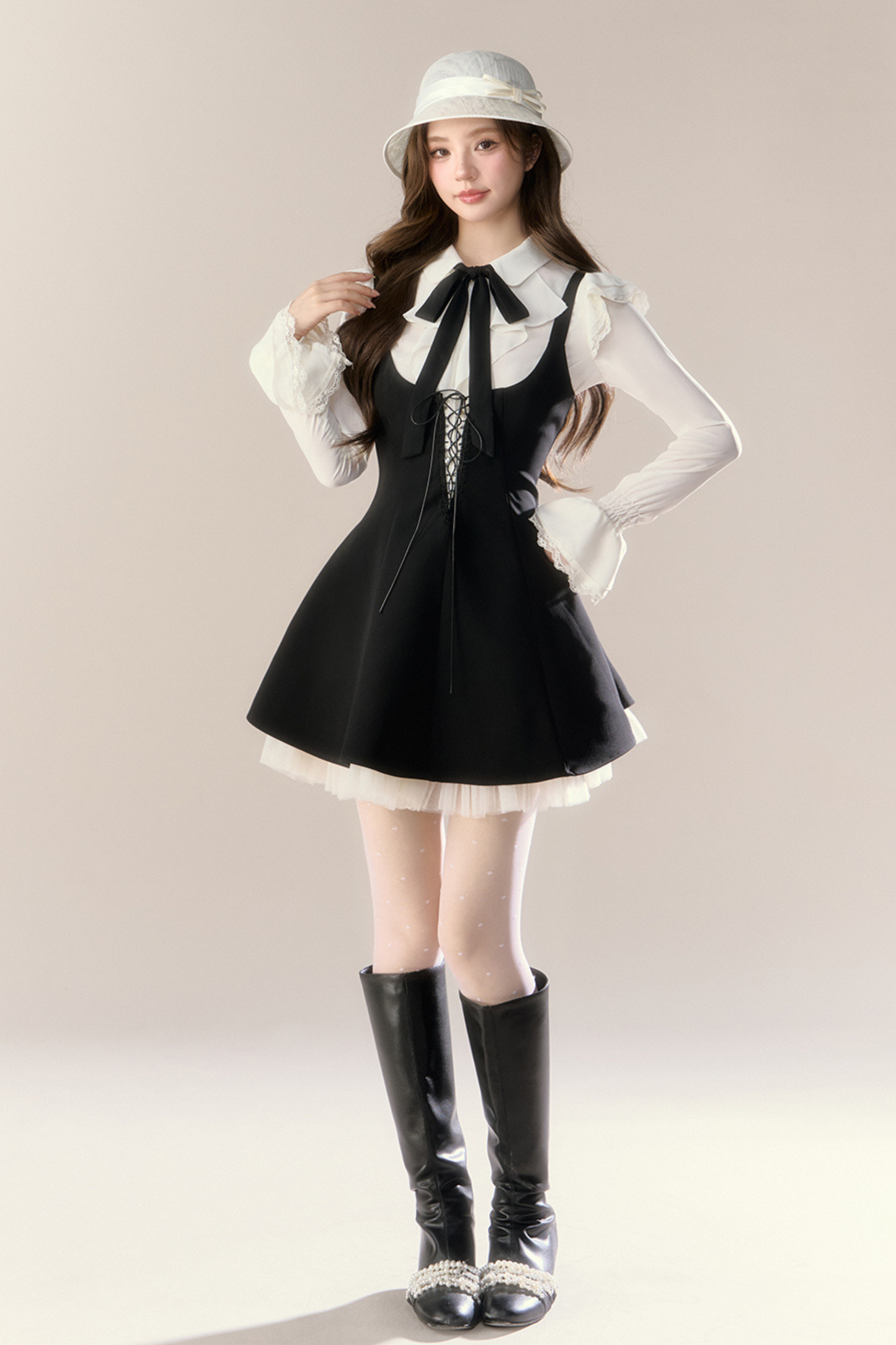 French Blouse + Suspender Skirt