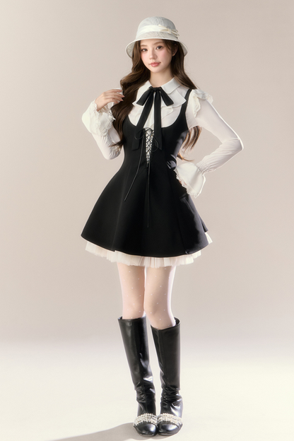 French Blouse + Suspender Skirt