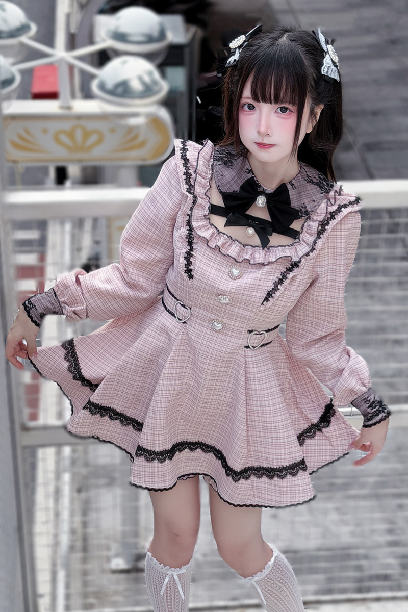 Plaid Dark Jirai Dress + Shorts