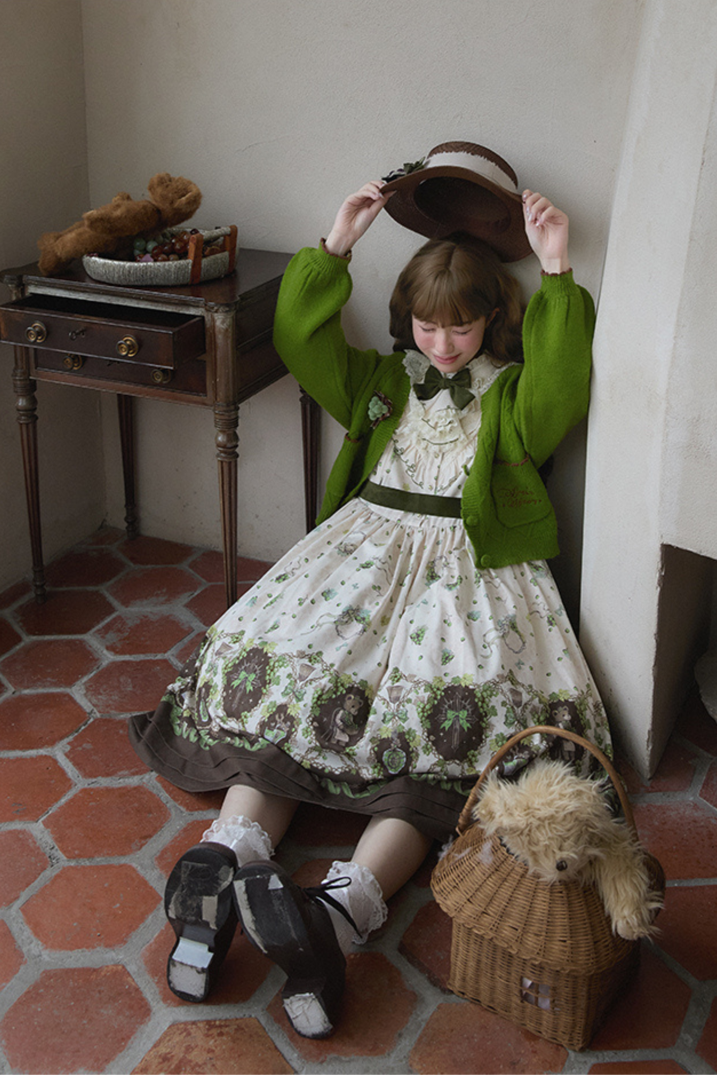 Winery Retro Bear Lolita Dress