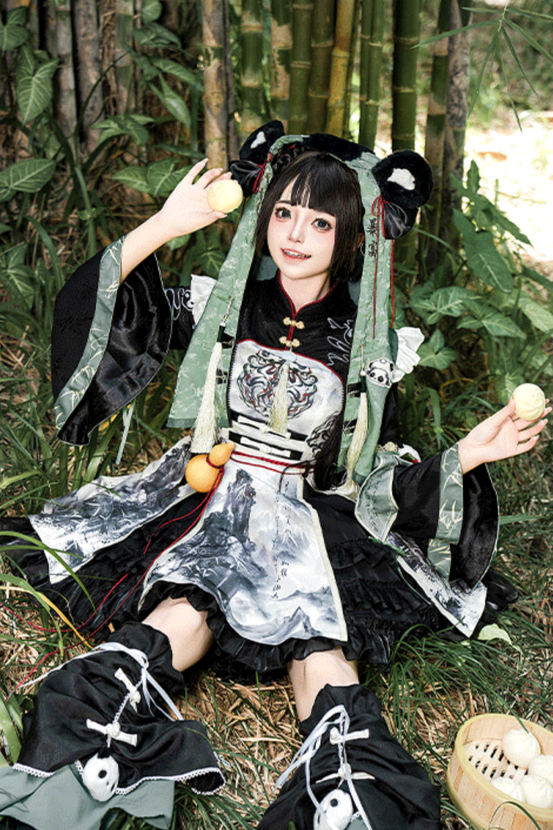 [pre-order] Bamboo Chinese-style Panda Dress Suit