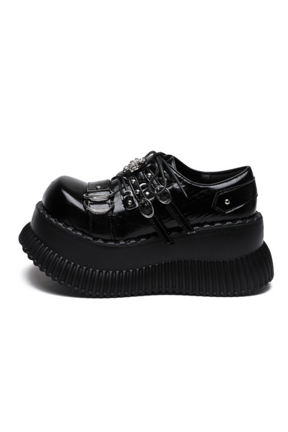 Mode Silver Design Platform Shoes
